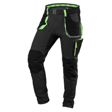 Neo munkásnadrág, Premium, 4 irányban önbeálló anyag, fekete-zöld, XXXL