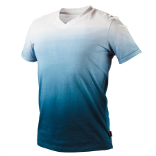 Neo póló, kék árnyékmintás, 100% pamut, 180g/m2, l munkaruha