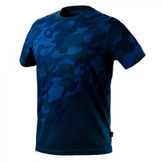 Neo Póló, tengerészkék terepmintás, Camo, Navy 100% pamut,XXL