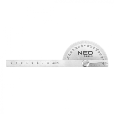 Neo szögmérős vonalzó 100mm, acél, mérőműszer