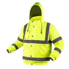Neo Tools 81-712-XXXL Láthatósági munkavédelmi kabát, könnyű szigetelő béléssel, sárga, XXXL