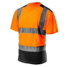 Neo Tools 81-731-L Láthatósági Munkavédelmi póló, narancssárga, sötét alsó résszel, L
