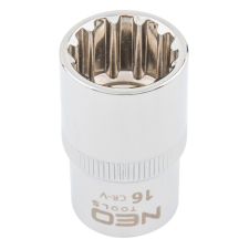 Neo Tools Dugókulcs 16mm, 1/2", SPLINE dugókulcs