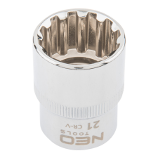 Neo Tools Dugókulcs 21mm, 1/2", SPLINE dugókulcs