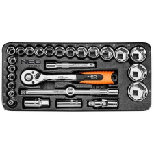 Neo Tools Dugókulcskészlet 1/2'', 27db, 10-26mm, műhelykocsitálcával (84-238) dugókulcs
