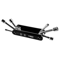 Neo Tools Dugókulcskészlet, összecsukható, 5, 6, 8, 9, 10, 12mm, 6 részes dugókulcs