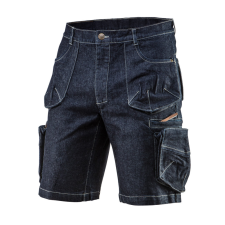 Neo Tools Farmer Rövid munkásnadrág, DENIM, cipzáros oldalzsebekkel, 98% pamut, 410g/m2, XS munkaruha