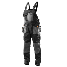Neo Tools Kantáros Munkásnadrág, HD, L/54 65% poliészter, 35% pamut, 267g/m2, térdprotektor zseb, fényvisszaverő, LD