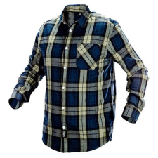 Neo Tools Munkaing, flanel, kék-oliva-fekete, 100% pamut, XXL (81-541-XXL) munkaruha