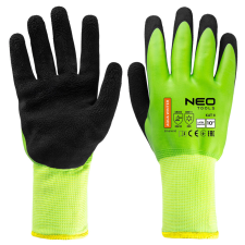 Neo Tools Munkakesztyű, AquaWinter, hőszigetelt, vízálló, dupla latex bevonatú poliészter, 10 védőkesztyű