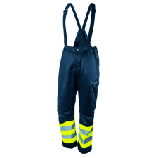 Neo Tools Neo kantáros munkásnadrág, lélegző, 240gsm, polyester+pamut, tengerészkék, fényvisszaverő csíkokkal, S munkaruha