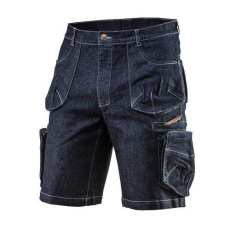 Neo Tools Rövidnadrág, farmer, DENIM, cipzáros oldalzsebekkel, 98% pamut, 410g/m2, L (81-279-L)
