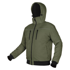 Neo Tools Téli munkavédelmi kabát, OUTDOOR, hőszigetelt, kapucnis, zöld, XXXL
