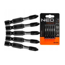 Neo Tools Torziós ütvecsavarozó bitek S2, 50mm, PH2, 5db barkácsgép tartozék