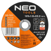 Neo Tools Vágókorong, fémhez, 125x1x22,2mm, 41A 60 S BF INOX, 25db/cs (08-720)