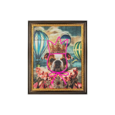  NEON BULLDOG BALOON 80x100 cm grafika, keretezett kép