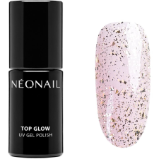 NeoNail Top Glow fedőlakk UV/LED-es lámpákhoz árnyalat Gold Flakes 7,2 ml körömlakk