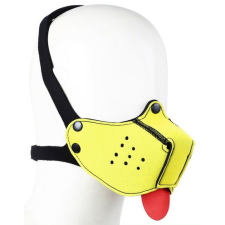  Neoprene Puppy Yellow – érzéki játékos maszk Tongue-gal szájkosár