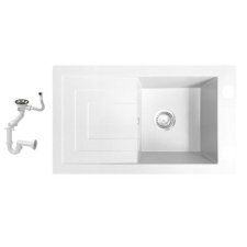 Nero Cortina Gránit mosogató + Szifon (fehér) mosogatótálca