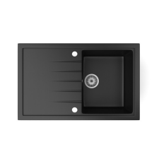 Nero Gránit mosogató NERO Eris + szifon (matt fekete) mosogatótálca