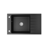 Nero Gránit mosogató NERO Grande + szifon (matt fekete)