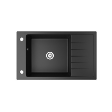 Nero Gránit mosogató NERO Grande + szifon (matt fekete) mosogatótálca