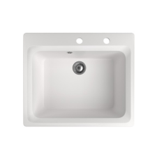 Nero Gránit mosogató NERO Italia + szifon készlet (fehér) mosogatótálca