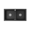 Nero Gránit mosogató NERO Lybra + szifon (fekete)
