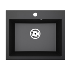 Nero Gránit mosogató NERO Piazza-60 + szifon (fekete) mosogatótálca