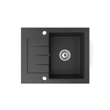 NERO Granite Gránit mosogatótálca NERO Monza + szifon (fekete) mosogatótálca