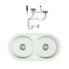 Nero Italia G770 Dupla Medencés Gránit Mosogató - 77x40cm mosogatótálca