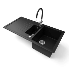 Nero Italia Solarys Gránit Mosogató - Matt Fekete - 100cm mosogatótálca
