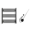 Nero Törölközőszárító radiátor elektromos fűtőpatronnal 75 x 80 cm - Nero Italia AF-05-400W (fekete)