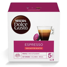 NESCAFÉ DOLCE GUSTO Kávékapszula, 16x6 g, NESCAFÉ DOLCE GUSTO &quot;Espresso&quot;, koffeinmentes kávé