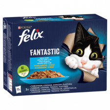Nesle Felix Fantastic Multipack Halas Válogatás Aszpikban 12x85g macskaeledel