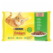 Nestlé hungária kft Állateledel alutasakos PURINA Friskies macskáknak marha-csirke-tonhal-tőkehal 4x85g macskaeledel