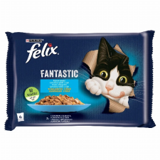 Nestlé hungária kft Felix Fantastic Lazaccal/Lepényhallal aszpikban nedves macskaeledel 4 x 85 g (340 g) macskaeledel