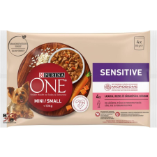 Nestlé Purina ONE Mini/small Sensitive salmon 4x85 g kutyaeledel
