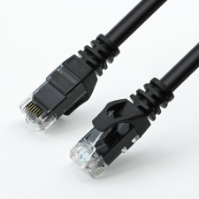  Nestron NCN-P1C6U-2CBK UTP patch kábel, Cat6, réz, fekete, 2 m kábel és adapter