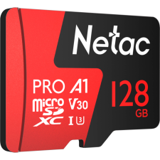 NETAC Natec 128GB P500 Extreme Pro microSDXC UHS-I U3 V30 Memóriakártya + Adapter memóriakártya