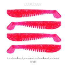 Nevis Impulse Shad 10cm 4db/cs Pink Flitter horgászkiegészítő