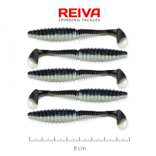 Nevis Zander Power Shad 8cm 5db/cs (fekete-ezüst) csali