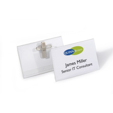  Névkitűző Durable 90x54 mm tű+csipesz névkitűző