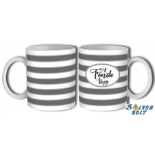 Nevlini Bögre, A főnök bögréje, barna csíkos ajándéktárgy