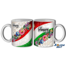 Nevlini Bögre, Hungary, kalocsai, magyar zászló bögrék, csészék