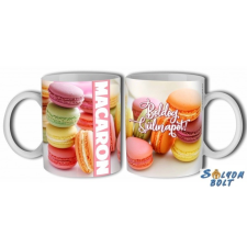 Nevlini Bögre születésnapra, Boldog szülinapot, macaron ajándéktárgy
