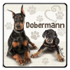Nevlini Kutyás hűtőmágnes, Dobermann