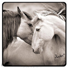 Nevlini Lovas hűtőmágnes, fehér ló pár ajándéktárgy