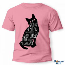 Nevlini vicces póló több színben, gazdag ember, boldog ember, macskaszőr ajándéktárgy