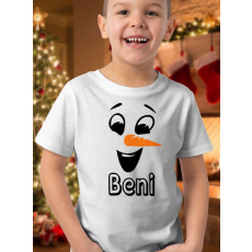  Névre szóló gyerek pólók - Hóember mintás